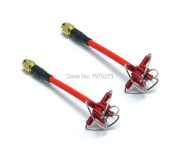 

1Pair Red Blue FPV 5.8G 3dBi 4 Leaf Clover AV Transmission RHCP Antenna For Aomway TX / RX Camera Drone