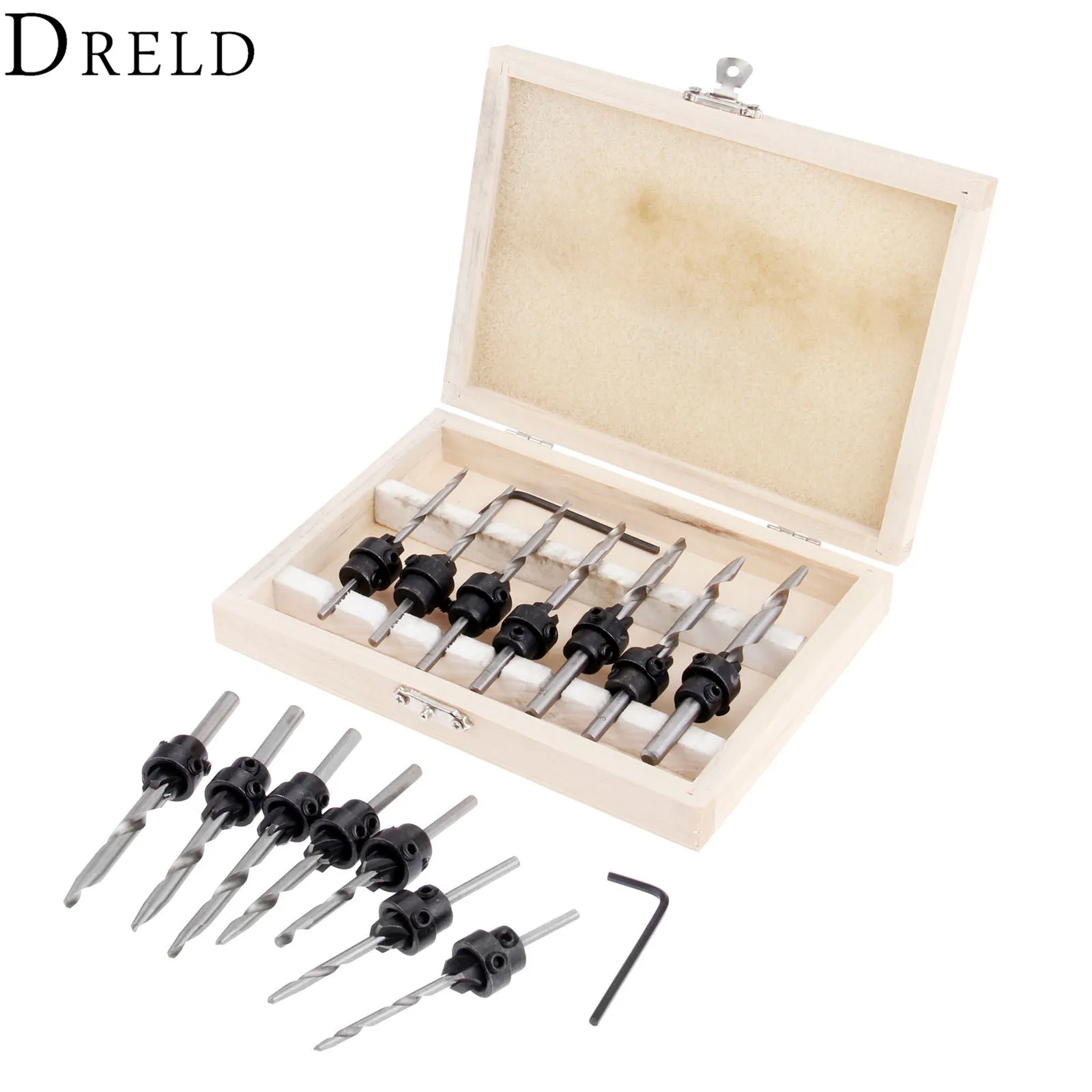 DRELD 1 компл.. HSS коническая фреза бурильные долото Регулируемая глубина стопорные