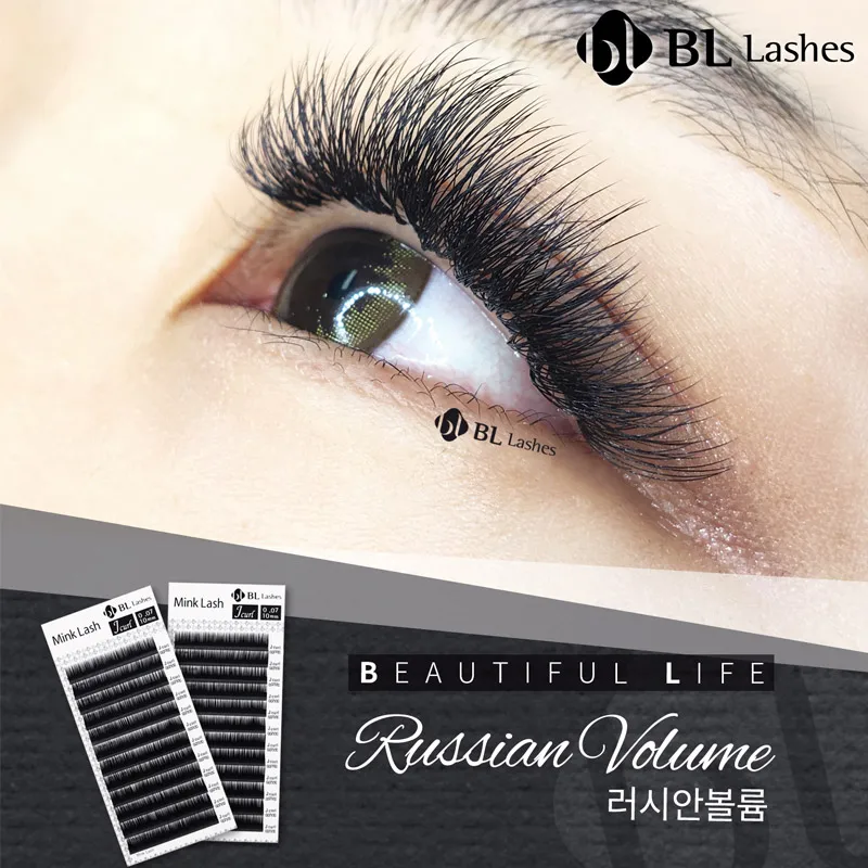 

BLINK LASH KOREA(8-15) BCD Curl0.10/ 0.12Thick lines False Mink Eyelash,Eyelash Extension Lash New Packing