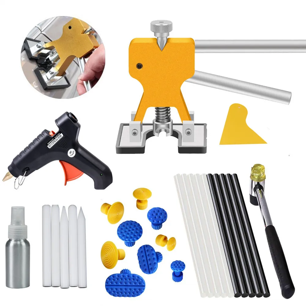 

PDR TOOLS Car Body Paintless Dent Repair Remover Tools Paintless Dent Removal Puller Dent Lifter Kits Puller Lifter