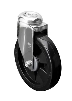 

1PC EDL Medium 6 Inch Casters Wheels 110Kg Polyurethane PU Wheels Castors Bolt Hole Bearing Swivel Chrome Industrial for trolley