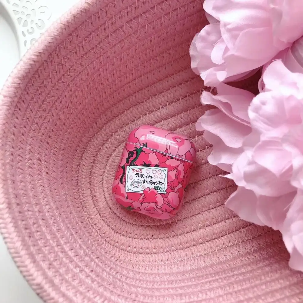 

Applicable to Apple AirPods 1 2 Wired Charge Box Case Retro Pink Thousand Flower Earphone Cover for AirPods Accessory Box