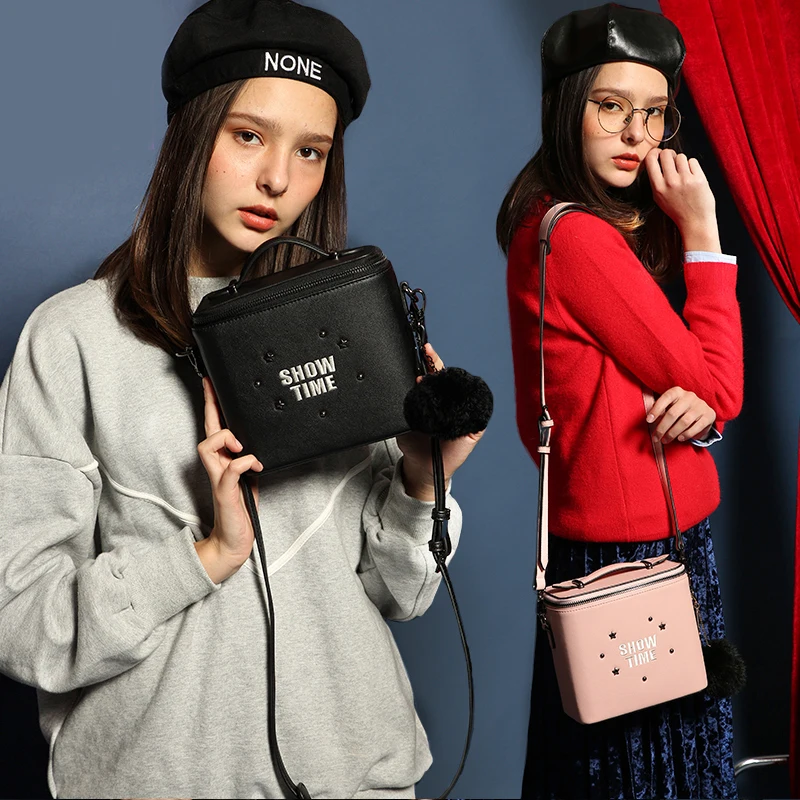 

Princess sweet lolita bag College style Retro handbag box bag English letters slanted shoulder bag fashion women LLD042