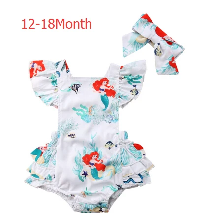 A3 Кружевной комбинезон русалка для маленьких девочек; комбинезон; sunsuit; Одежда 0-3Y - Цвет: A3