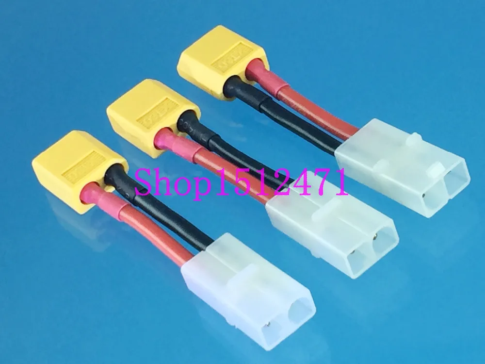 

3pcs Male XT60 XT-60 to Female TAMIYA 14AWG 5CM Connector Adapter for NIMH Lipo