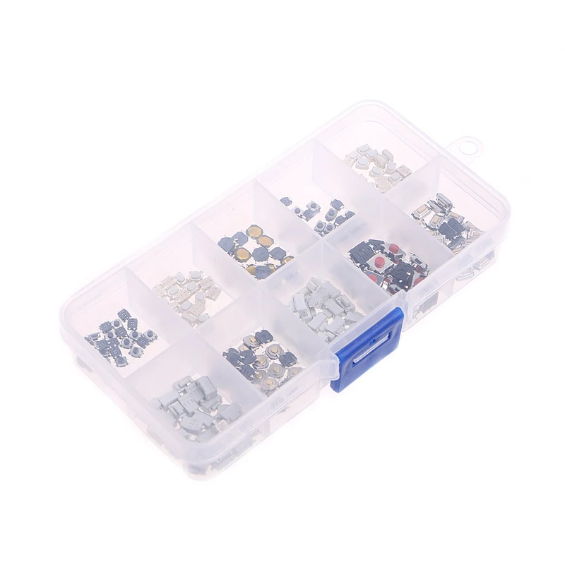 

250 Pcs 10 Types Tactile Push Button Touch Switch Remote Keys Microswitch