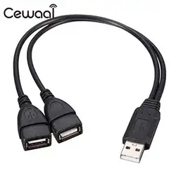 Cewaal 2017 USB Мужской Двойной Женский Джек кабель для передачи данных Свинец Мощность шнур разъем адаптера высокое качество