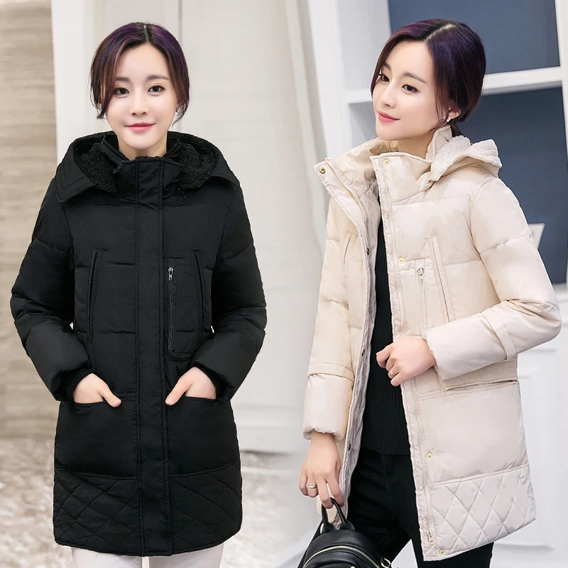CHRLEISURE Fashion Winter Jacket Women Parka Plus Size Warm Coat Female Hooded Thick Outerwear Parkas 2017 S-3XL 2 Colors