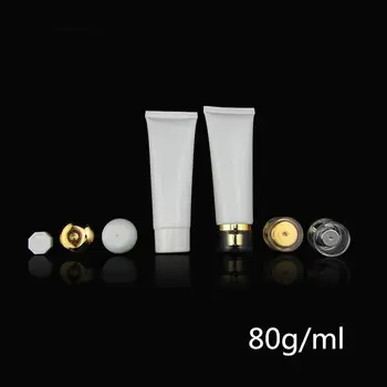 

free shipping 80ml/80g high-grade white cosmetics hoses,facial Cleanser/hand cream/skin-care products packing material
