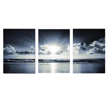 

5d diamond painting Black White Sea Sunset 3pcs Diamond Embroidery cross stitch Diamond mosaic christmas decorations for home