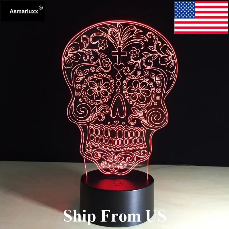 Asmarluxx skull 3d led lamp0002