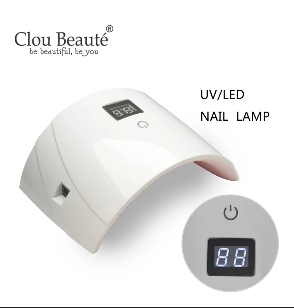 Светильник для ногтей Clou Beaute 36 Вт светодиодный/УФ-гель лампа 30s 60s Установка таймера Гель-лак для маникюра Вентилятор все для маникюрных инструментов Cabine UV lampara