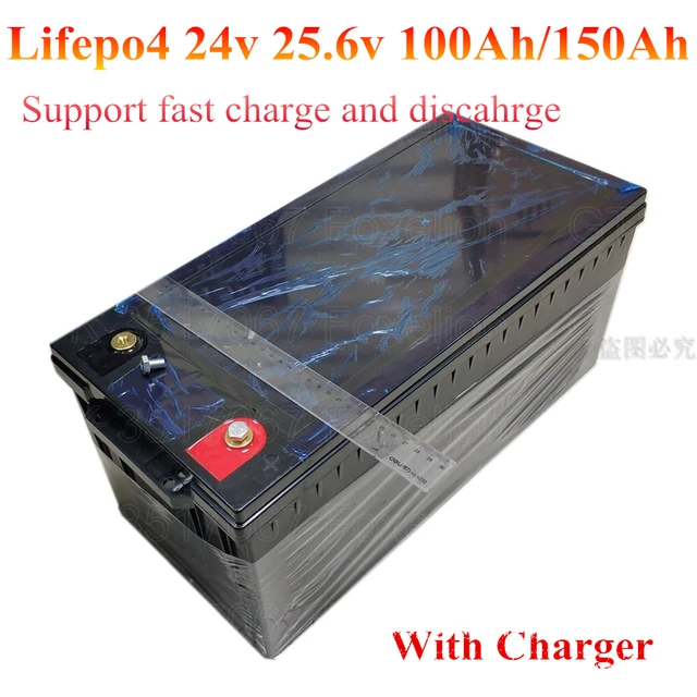 24v 100AH 150ah LiFePO4 Battery Pack 25.6v Solar energy UPS boat motor  solar RV EV 2500w interver not lead acid + 10A charger - AliExpress