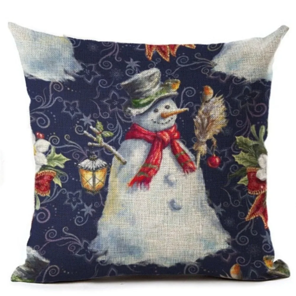 HUATIXI 2018 Limited Time Discount Christmas Cushion Cover Pillow Case Linen Home Sofa Decoration 3D Printing Design Customizabl | Дом и сад