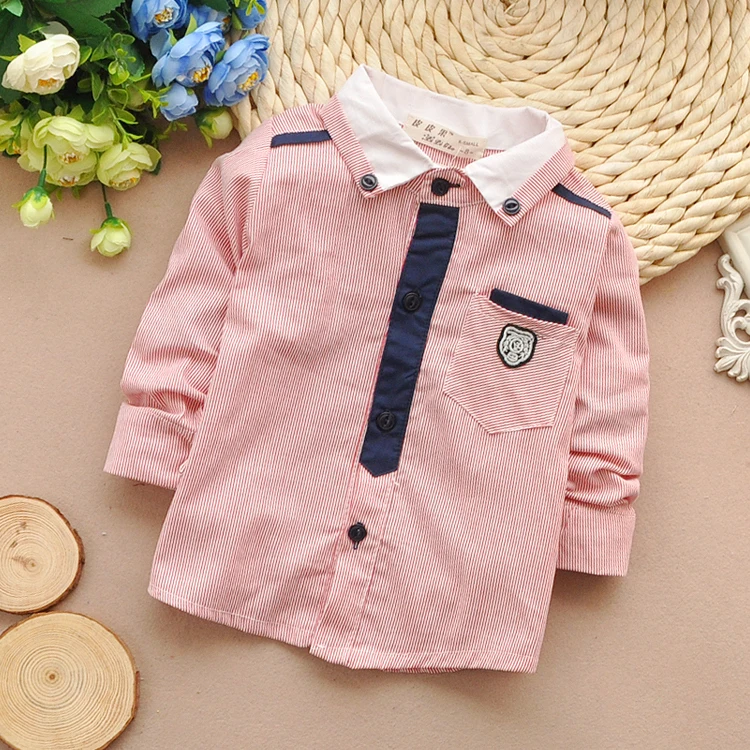 Free shipping Spring New children shirts,baby boy fashion striped