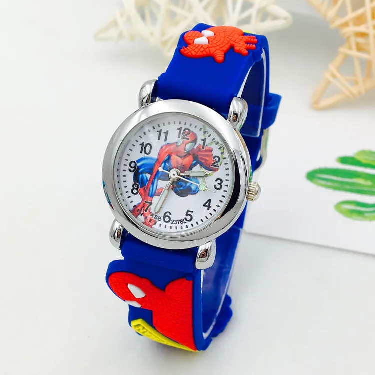 Детские часы детские электронные кварцевые с человеком пауком для мальчиков и