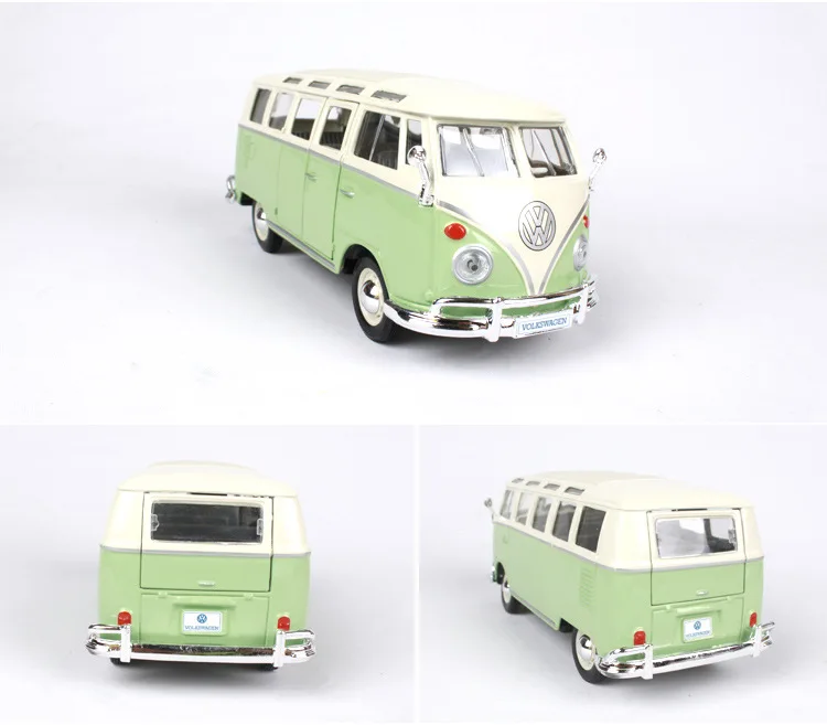 1/24 Volkswagen автобус Самба литая модель машины Модель ретро автобус| |