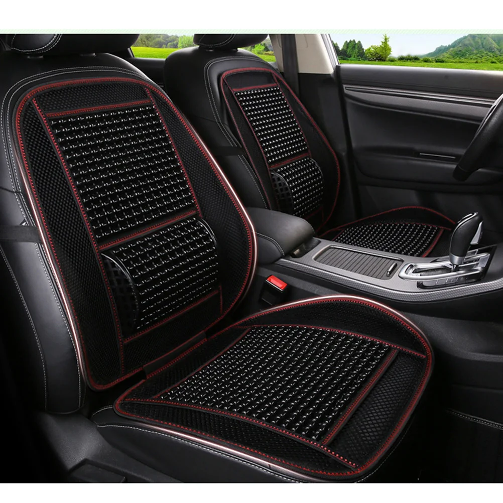 

1pc Wooden Bead Mat Cover Seat Cushion Wood Beaded Comfort Breathable Seat Cover For Office Home Car