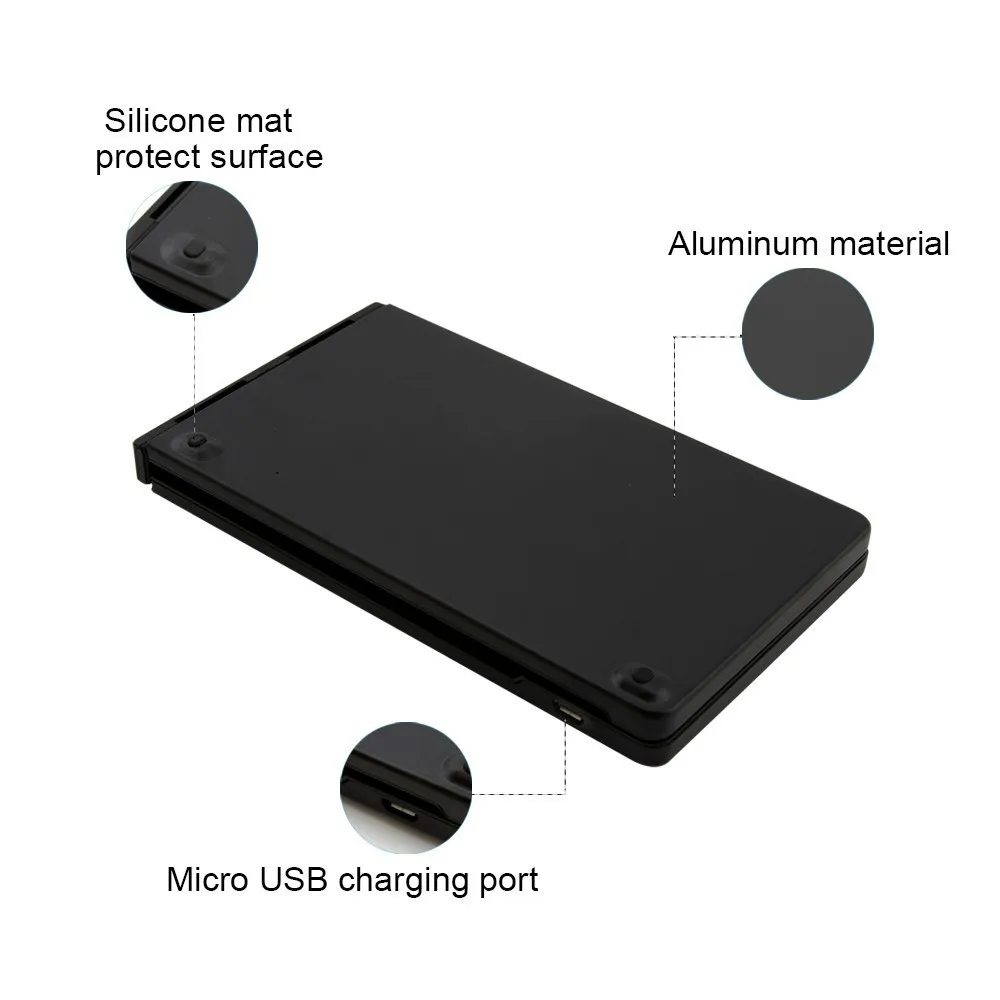  Bluetooth Wireless Keyboard Foldable Mini Keyboard Pocket Touchpads Phone Holder Gaming Keyboard For Android Tablet IOS PC 