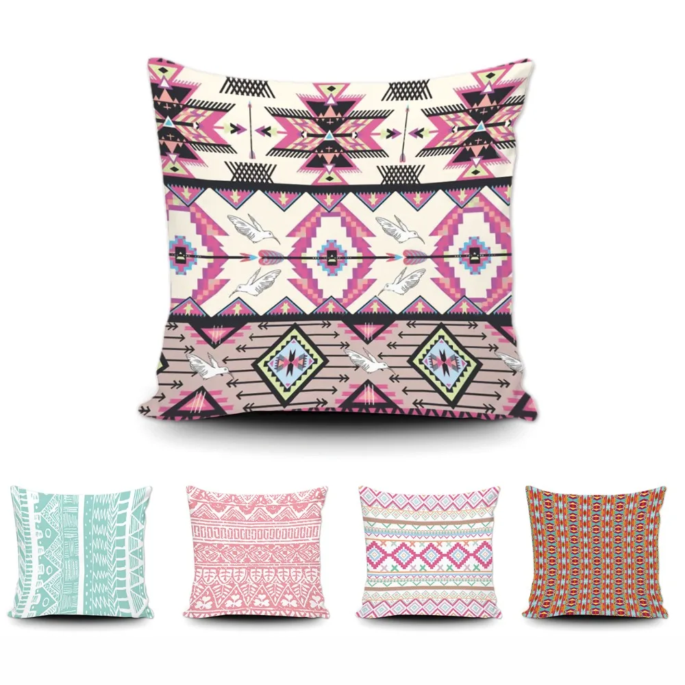 

Aztec Tribal Ethnic Geometric Pattern Cushion Cover Abstract Colorful Sofa Car Home Decorative Throw Pillow Case 45*45 Cojines