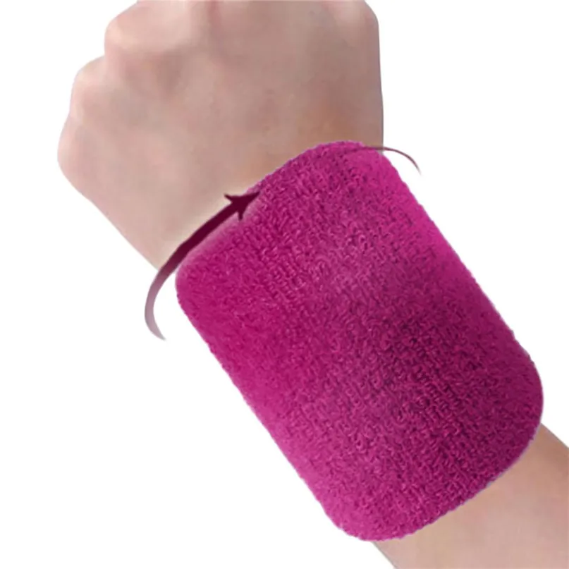 Absorb Sweat Cotton Wristbands Wrist Bands Sweatbands Sweat Band for Sport Tennis Soft and comfortable #2D22 (26) - 