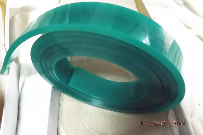 Free Shipping Green 50mm 9mm 4000mm Screen Printing Flat Squeegee Rubber Blade 65A Durometer