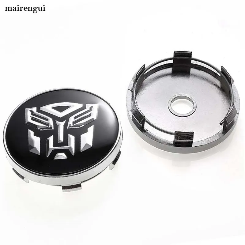 

4PCS black 60mm wheel hub caps styling transformers hub center cover for alfa romeo volvo Maserati volkswagen mazda honda hubcap
