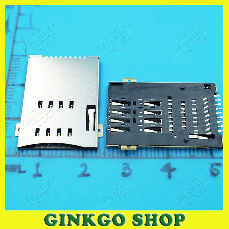 

2pcs New 9P SIM card Connector Commun SIM Card Slot Tray Free Shipping