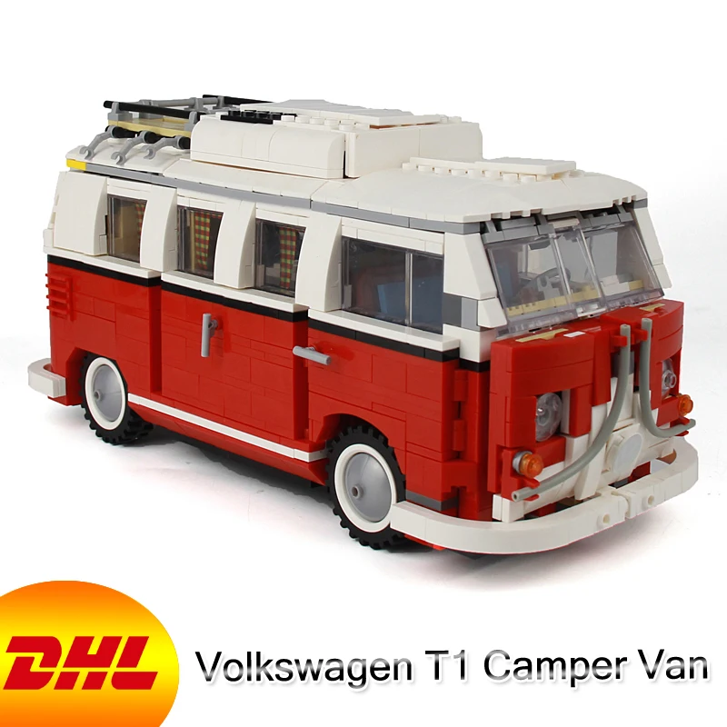 HF техника рисунок 1354 шт. Volkswagen T1 Camper Van Модель Строительство Наборы блоки кирпичи игрушки для Детский подарок совместим с 10220