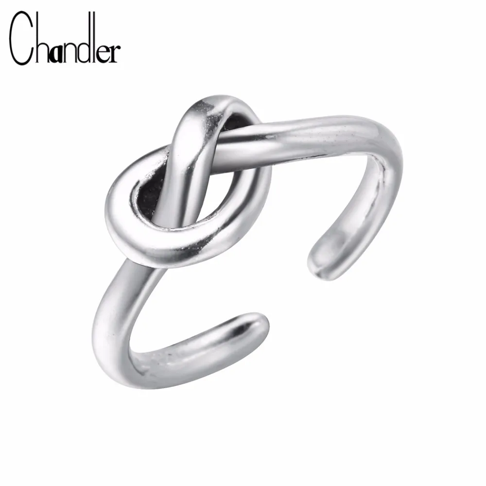 

Chandler New Authentic silver Knot Love Ring Antique Carter Wedding Engagement Romantic Summer Finger Toe Accessary