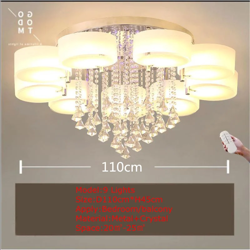 Современный светодиодный подвесной светильник s, для спальни, гостиной, минималистичный, для ресторана, подвесной светильник, светильники, скандинавский Декор одежды, светильник-канистра - Цвет корпуса: 9 Lights D110xH45cm