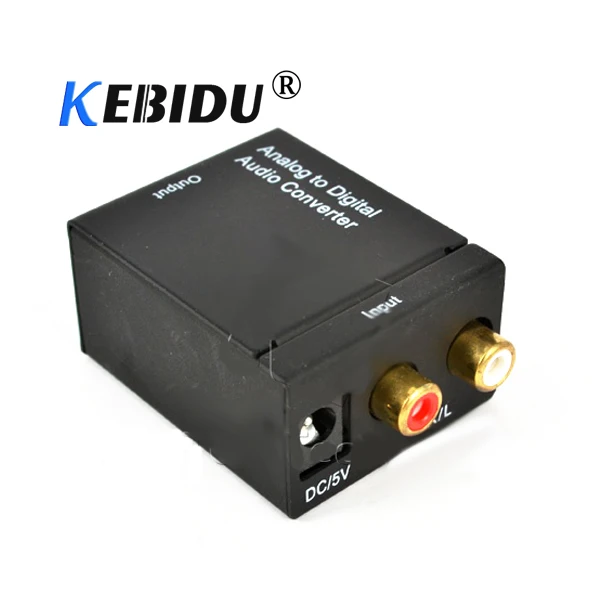 Аналоговый цифровой преобразователь kebidu RL RCA в оптический коаксиальный Toslink S/PDIF