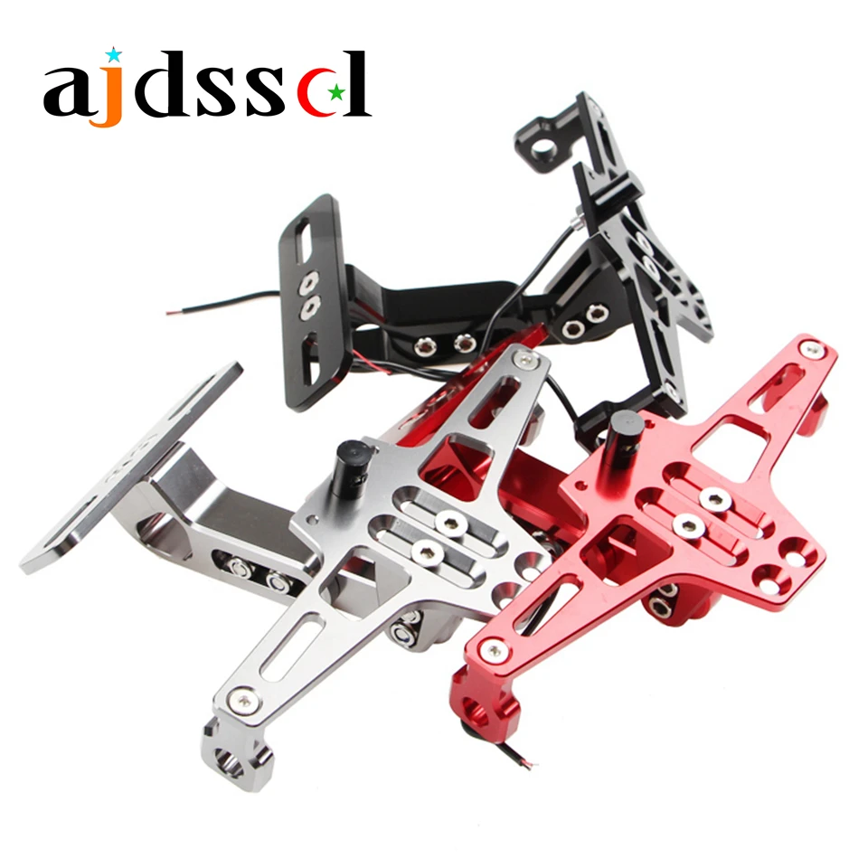 

Universal CNC Aluminum Alloy Motorcycle Registration Plate Holder Scooter LED license plate & Rear turn signal mounting bracket
