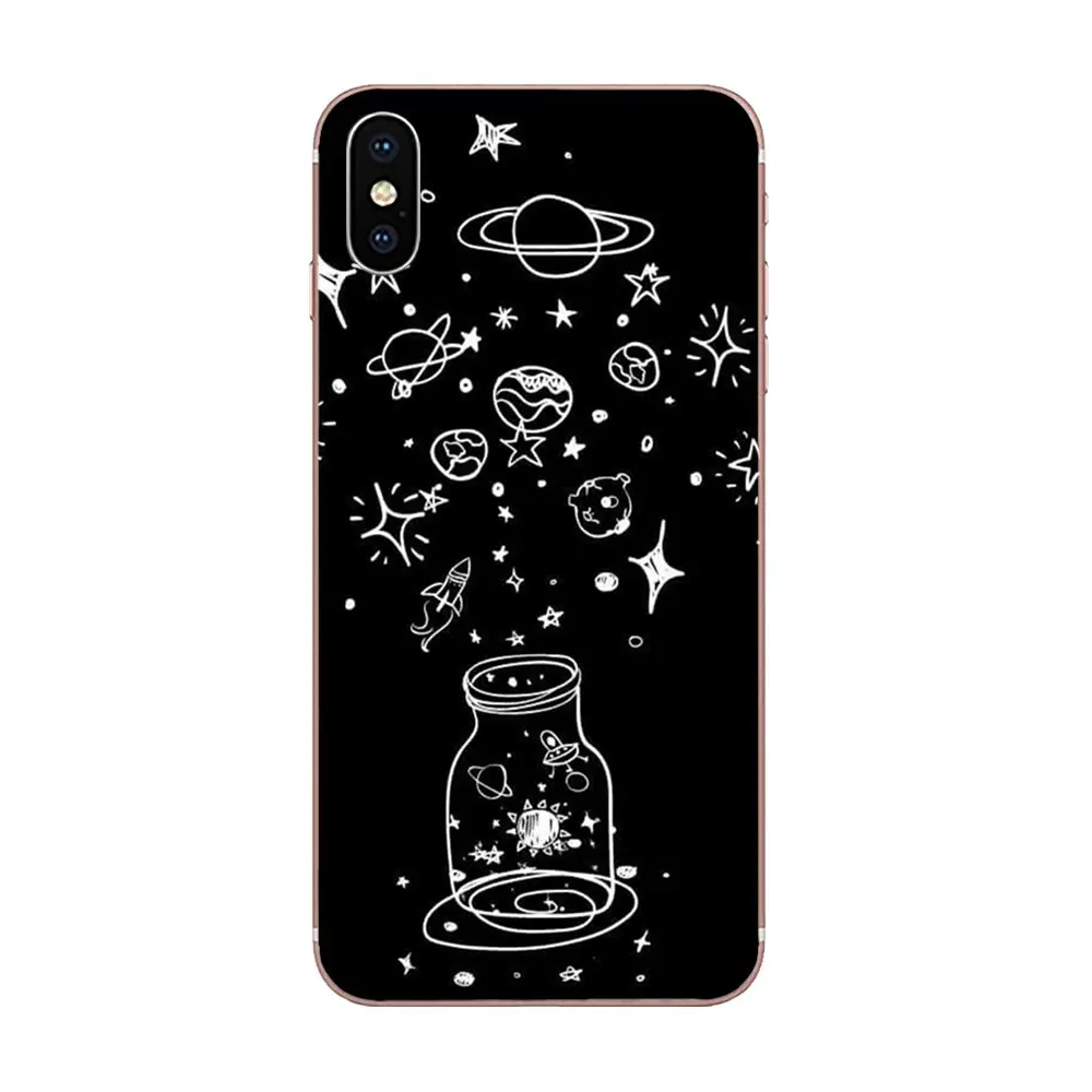 as picture Роскошный высококачественный чехол для huawei P7 P8 P9 P10 P20 P30 Lite Mini Plus Pro Sky Space Planet Black And White Sun Moon Star - Цвет: as picture