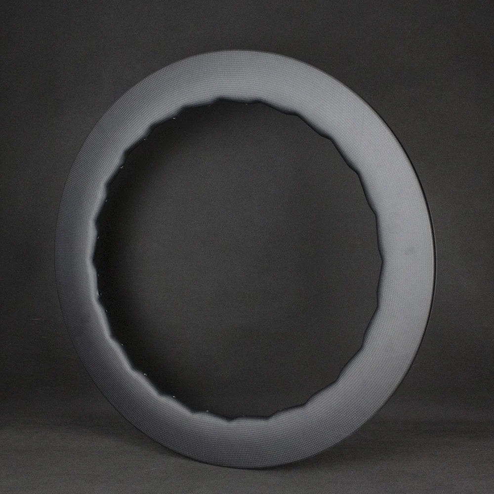 Clearance Free Shipping 24/24 3K 700c Aerodynamic Sawtooth Carbon Road Disc Brake Rims Clincher/Tubeless Tubular Without Brake Track 4