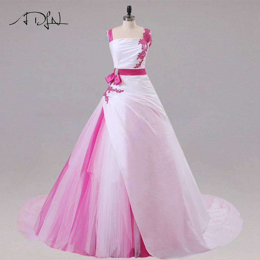 

ADLN New Arrival Wedding Dresses Sleeveless Beaded Sequin Applique A-line Tulle and Taffeta Wedding Gowns Bride Dress