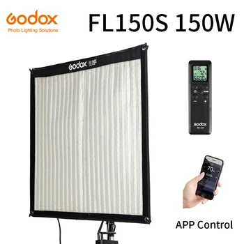 

Godox 150W FL150S Portable LED Video Light Rollable Cloth Lamp with Controller + Remote Control + X-shape Support +Mobile APP