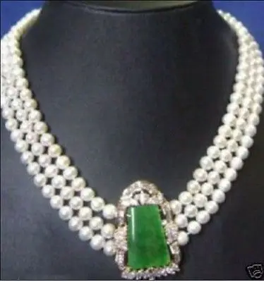 

FREE SHIPPINGsurprisingly freshwater pearl Necklace emerald