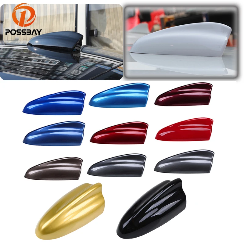 

POSSBAY Car Auto Antenna Super Shark Fin Antenna Radio Signal Aerials Roof Decoration for Honda/Toyota/Hyundai/VW/Kia/Nissan