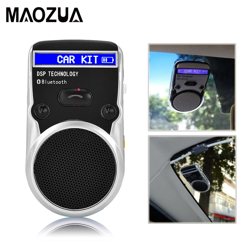 

Solar Power LCD Bluetooth Car Kit Hands Free Adapter AUX Receiver Handsfree Speakerphone for Mobile Phone Cigarette Lighter Usb