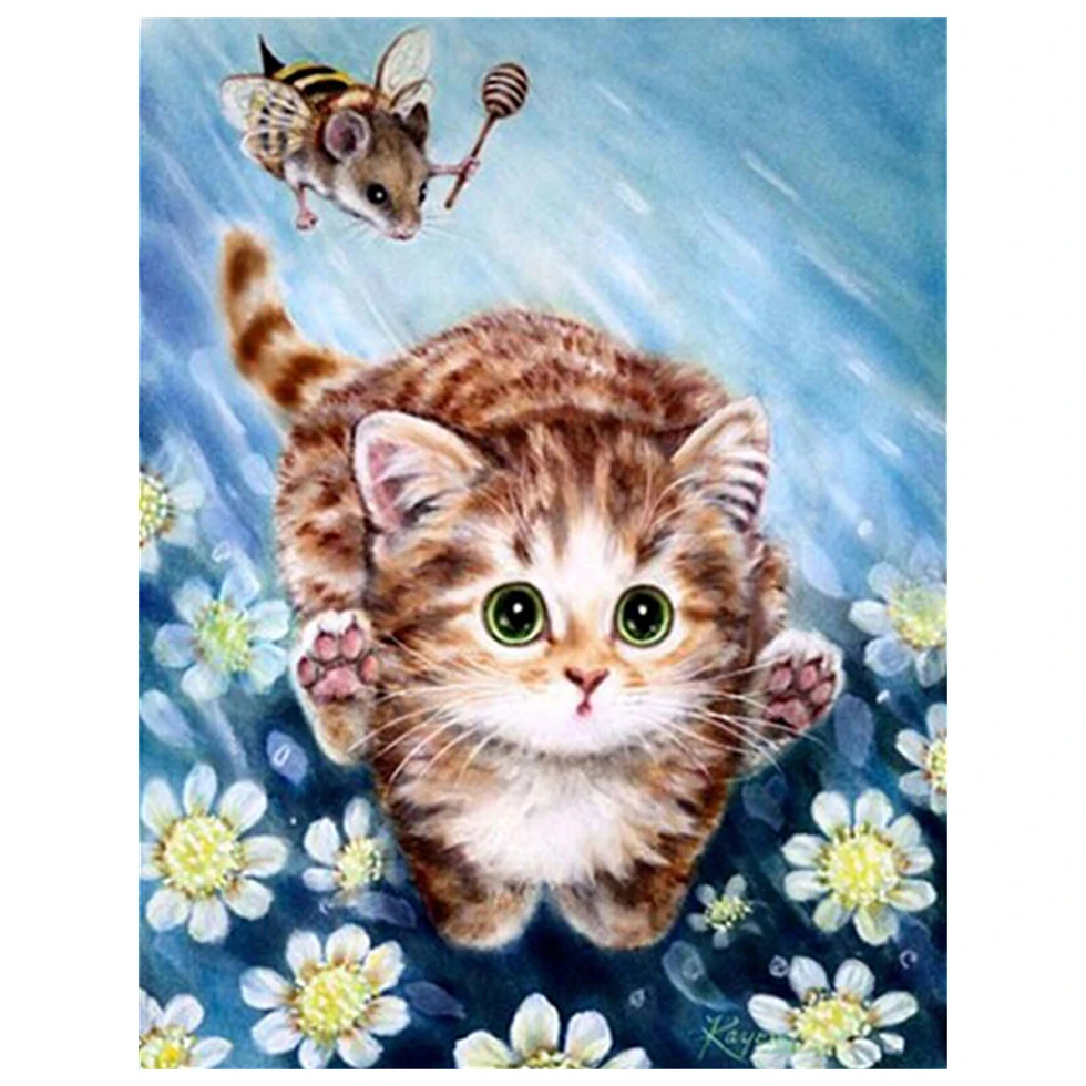 Diamond Painting Diamond embroidery 5d diy full square animals cat- diamond mosaic diamant painting new arrivals - Цвет: 451DD