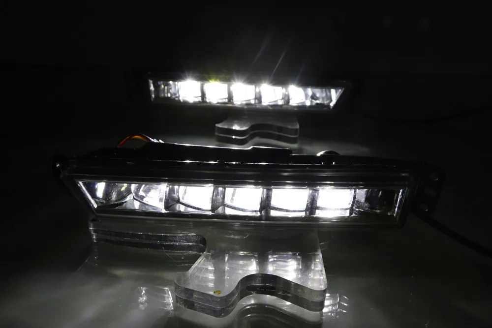 2 шт. светодиодный светильник дневного света для Honda HRV HR-V Vezel желтый сигнал поворота 12 В автомобиль DRL противотуманная фара украшение