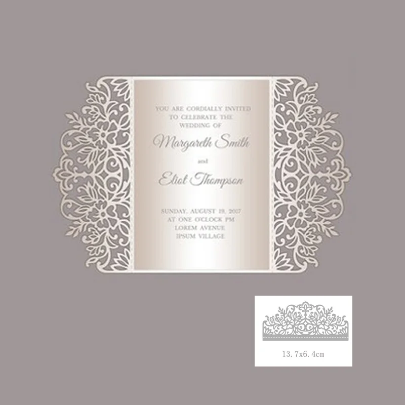  Wedding Invitation Cutting Die Scrapbooking Craft Metal Die Cut for DIY Paper Cards Making Love Hom