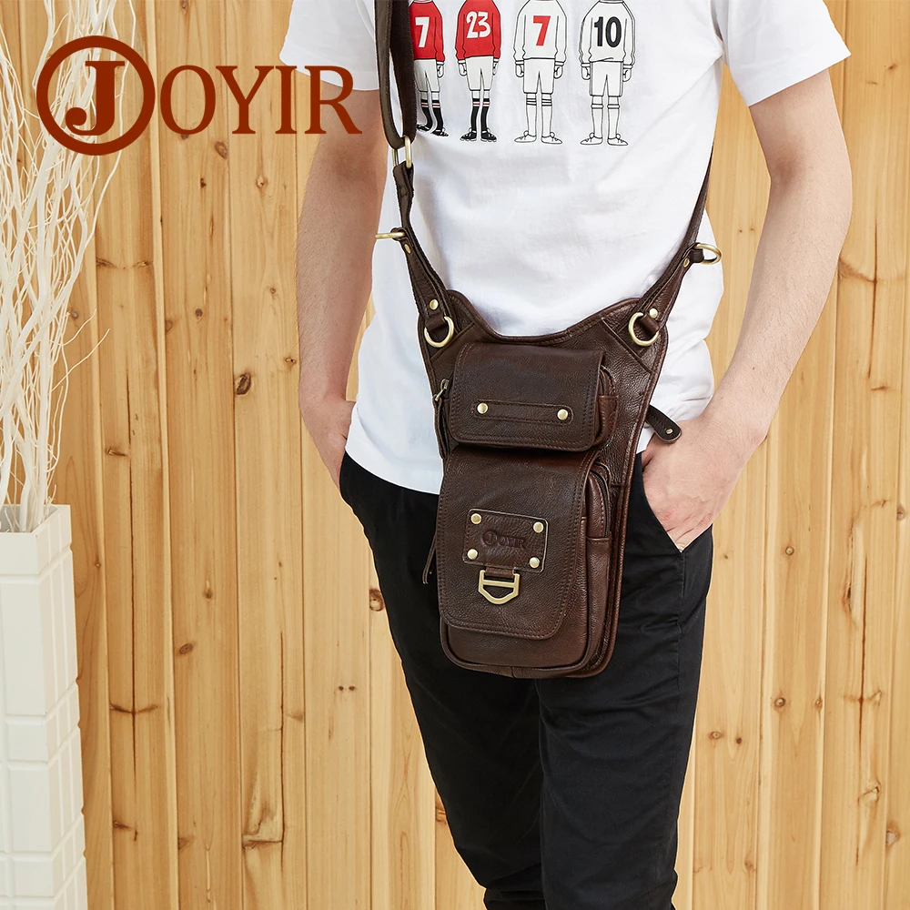 

JOYIR Brand Designer Leather Men Messenger Bags Vintage Mini Crossbody Bag Genuine Leather Men Bag Male Shoulder Phone Bag