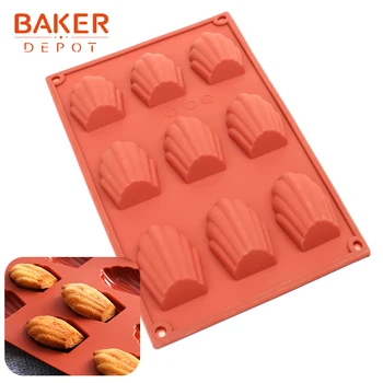 

DIY Silicone mold for chocolate jelly pudding Biscuits with 9 holes sea shell design CDSM-563