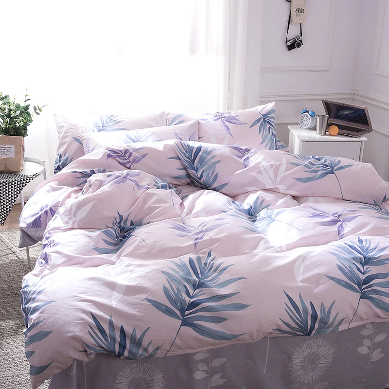 Bedcover Set Cotton King Queen Bedding Cover Bed Twin Print Bedding Set