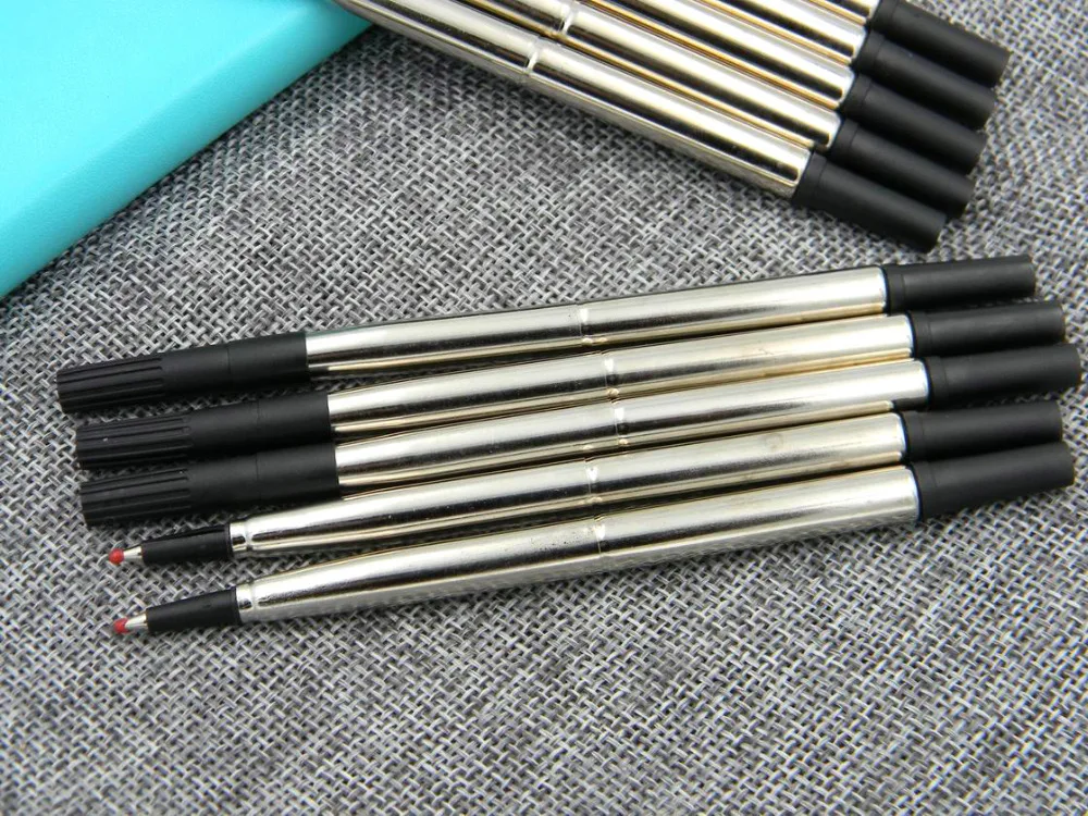 Синий или черный хорошее качество 0,7 мм 10 шт роликовые шариковые ручки заправки