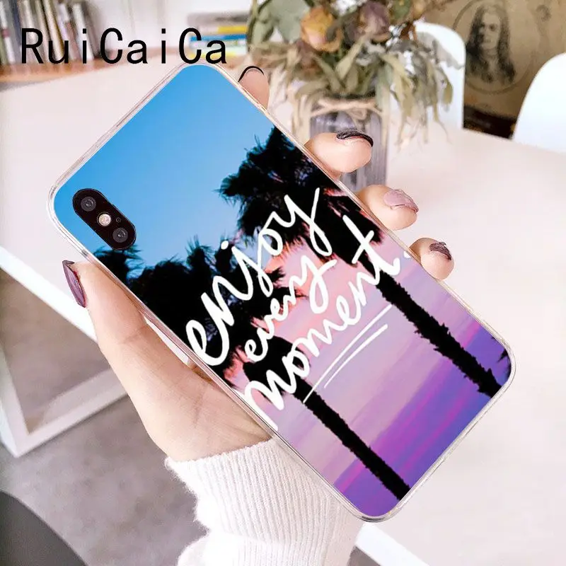 RuiCaiCa Наслаждайтесь каждым моментом мягкий чехол для телефона в стиле Сан