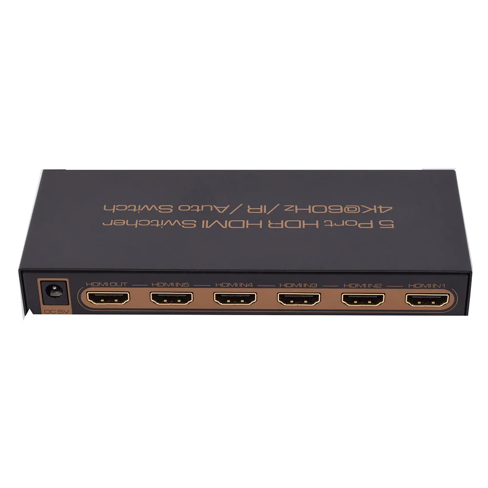 4K UHD 5 портов HDR HDMI переключатель 5x1 hdmi2.0 4096x2160p60hz 1080p 3d пять входов один выход |