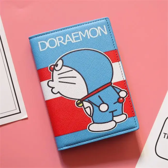 Роскошная Обложка для паспорта Doraemon для девочек и женщин, мультяшный чехол для паспорта для путешествий и мальчиков, Обложка для документов, Обложка для паспорта, T3A - Цвет: Синий